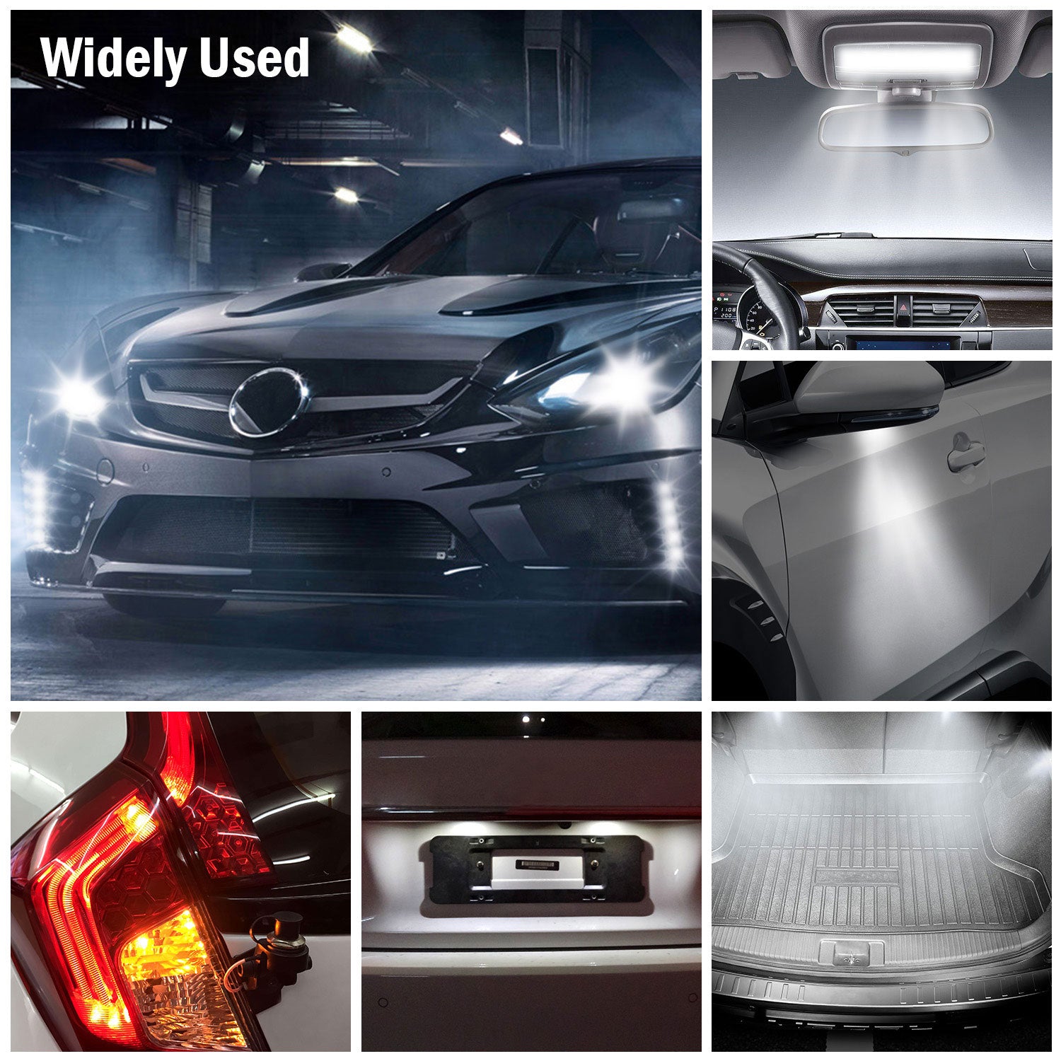 Bombillas LED para Auto 10 Piezas - 760lm Blanco Puro 6000K T25 3528SMD