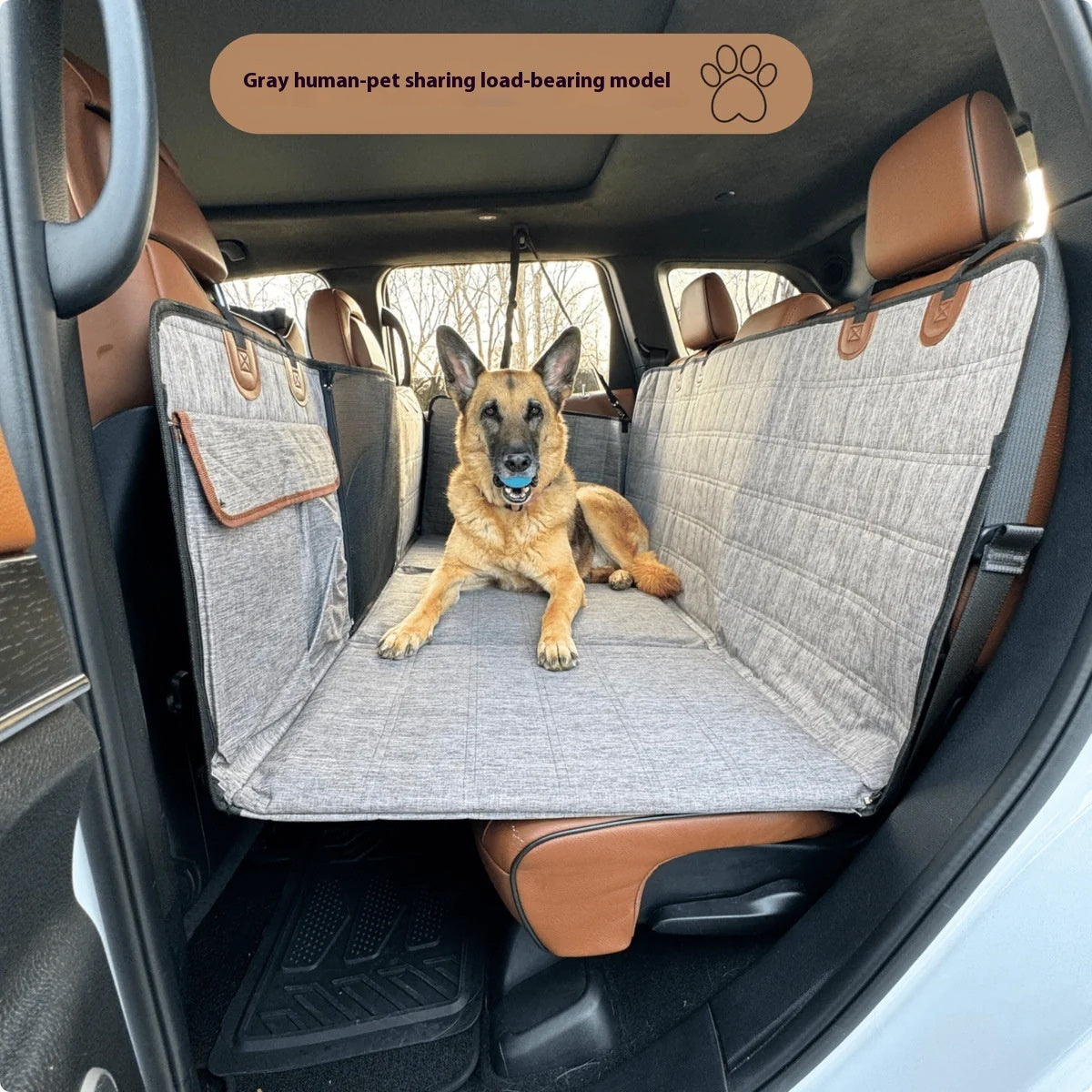 Cama para Perro en Auto - Plataforma Ampliada para Asiento Trasero de Mascotas
