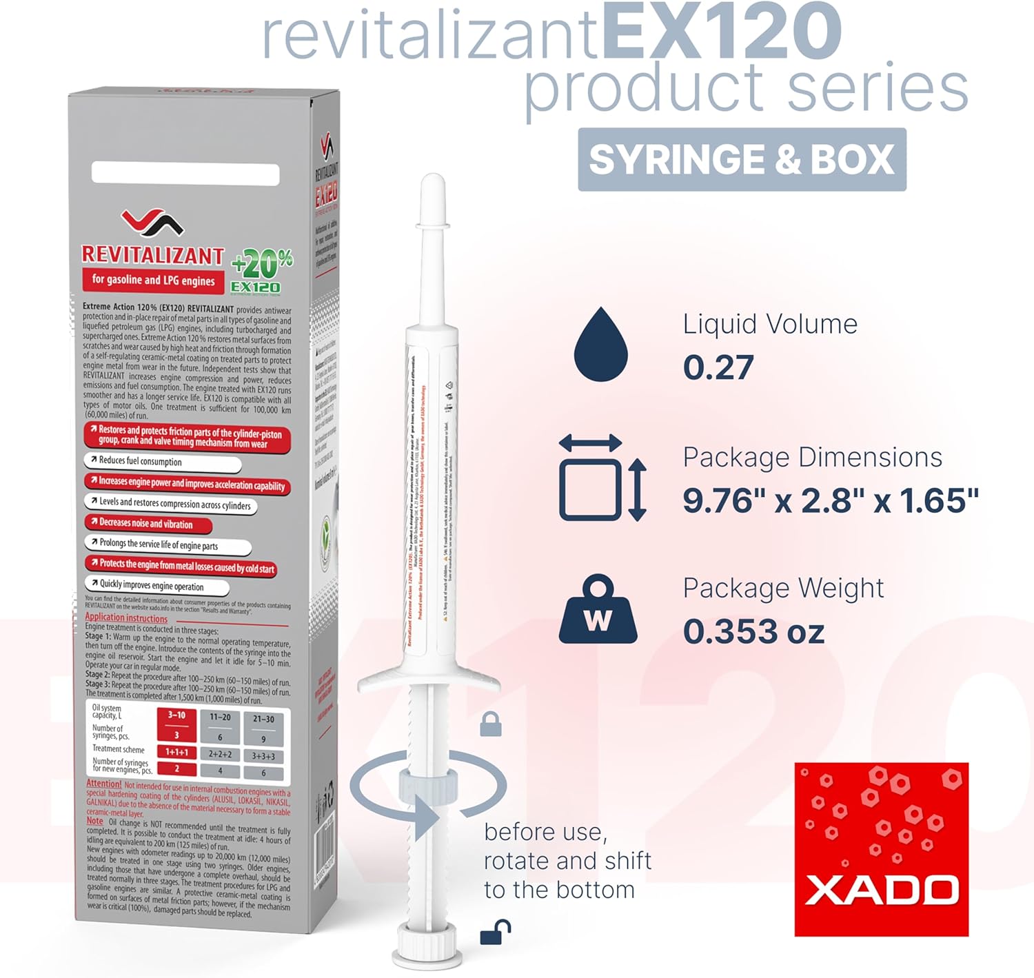 XADO Revitalizant EX120 para Motor de Gasolina