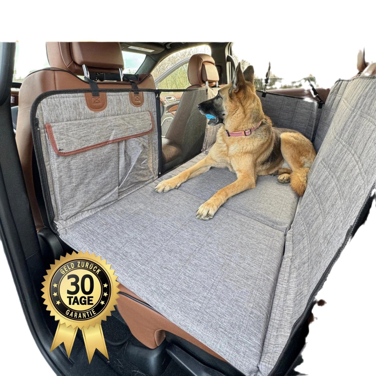 Cama para Perro en Auto - Plataforma Ampliada para Asiento Trasero de Mascotas