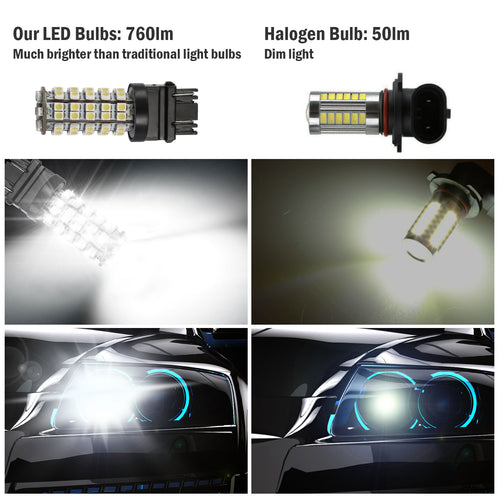 Bombillas LED para Auto 10 Piezas - 760lm Blanco Puro 6000K T25 3528SMD